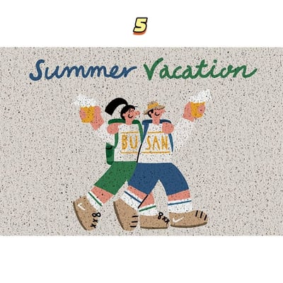 可愛小情侶家用入戶門墊進門絲圈地墊5