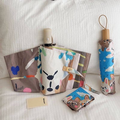 晴天汪汪折疊晴雨兩用自動傘5