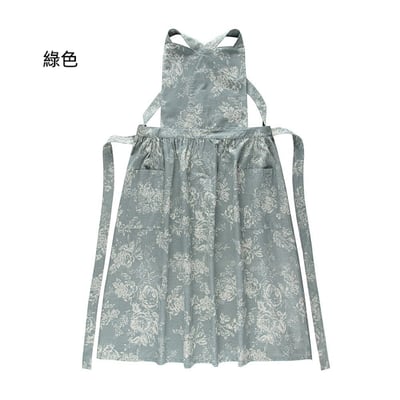 法式復古棉麻田園碎花圍裙 森系工作服17