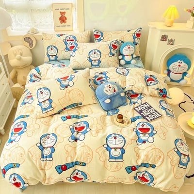 冬季A夢系列  牛奶絨布床包被套組合   雙人現貨1