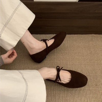 秋冬法式瑪麗珍   美拉德氣質平底鞋復古方圓頭5