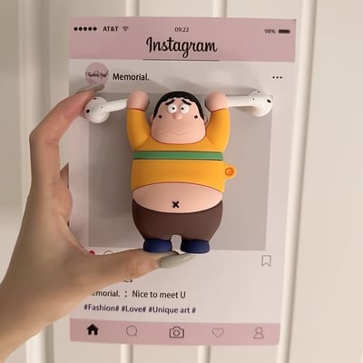 孩子王胖虎 胖虎舉啞鈴AirPods耳機套1