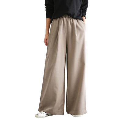 日單垂感溫柔風直筒鬆緊長褲   現貨免運7