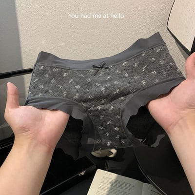 韓版復古碎花純棉內褲 柔軟親膚低腰三角褲舒適內褲4件組4