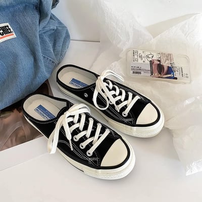 就是很愛這個帆布的隨性情侶懶人鞋  現貨黃色白色粉色5