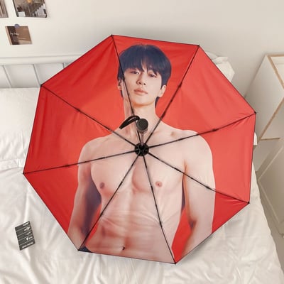 韓星肌肉遮陽閨蜜禮物遮陽傘雨傘1