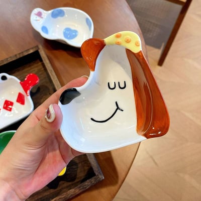 Ins風幸運陶瓷小食碟4入4