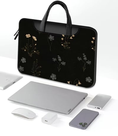 高級感輕奢花朵電腦包 手提肩背兩用 13-16吋適用5