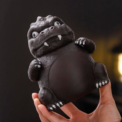 風鳴哥吉拉創意泡茶紫砂壺9