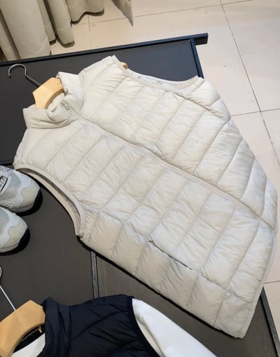 出口款  男女同款 秋冬寬鬆直筒排骨棉馬甲背心7