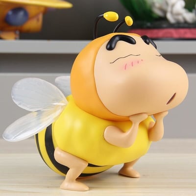 可愛蜜蜂裝蠟筆小新公仔 約18CM   現貨免運2