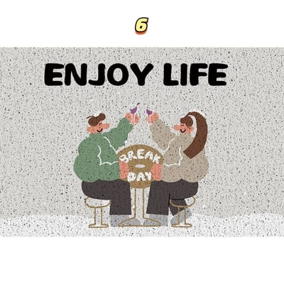 可愛小情侶家用入戶門墊進門絲圈地墊6