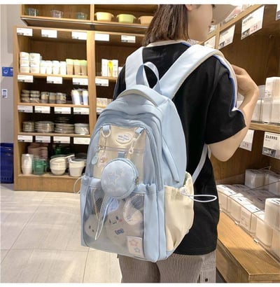 高顏值星星雙肩包 可放娃娃玩偶   大容量收納超方便4