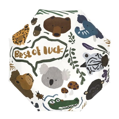 非洲大草原 可愛野生動物折疊晴雨兩用自動雨傘5