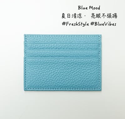 INS極簡風 頭層牛皮一片式卡夾5