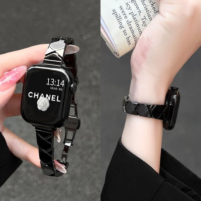 Apple Watch 細版鋼帶幾何切面金屬錶帶1