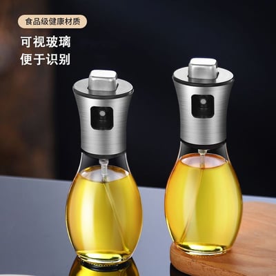 【200ML不掛油噴油壺】 德單出口玻璃烘焙油瓶均勻細霧4