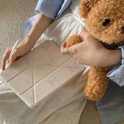少女心蝴蝶結 磁吸式iPad平板保護套6