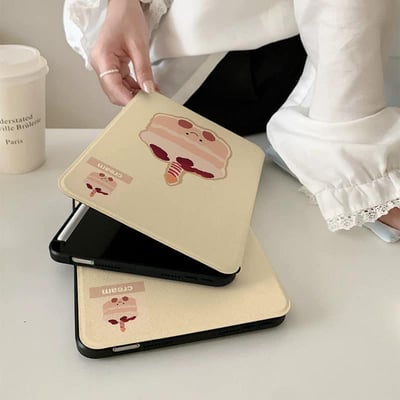 奶油小蛋糕 療癒感黃色系平板保護套5