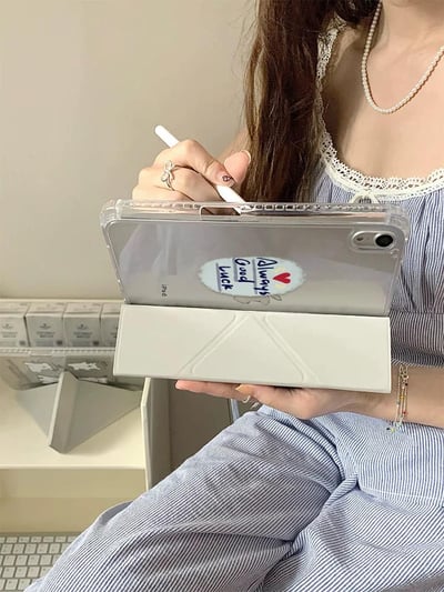 Always good luck 幸運女孩塗鴉風iPad平板保護套5