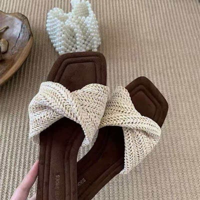 2026春夏新款法式編織一字拖鞋7