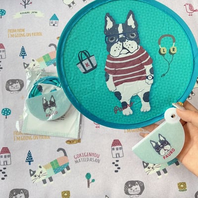 出門包包必備的小東西 一秒打開太方便   日系鬥牛犬系列折疊扇3