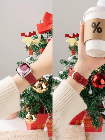 華夫格絨面簡約氛圍感Apple watch錶帶2