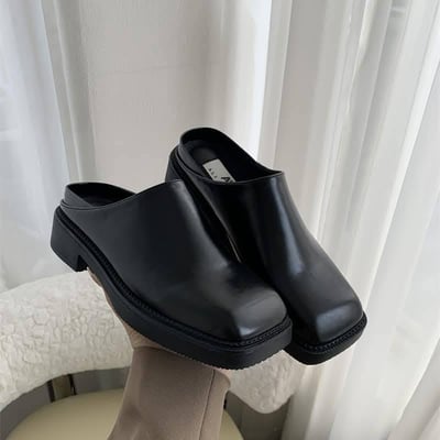 韓系半跟方頭穆勒鞋8