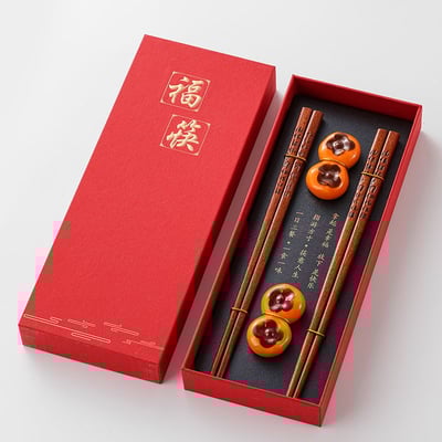中國風實木防滑筷兩雙組禮盒 質感餐桌的儀式感小物7