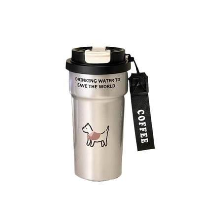 貓狗一家親 帶吸管隨身保溫杯7