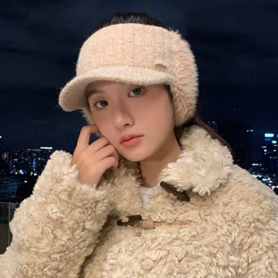 韓版保暖毛絨護耳冬季百搭空頂帽3