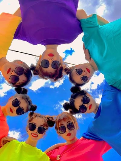 閨蜜就是歸me一起穿純棉T恤加短襪9