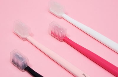 PAUL MEDISON 粉色限定版 超細軟雙重彈力牙刷附牙刷蓋 20入5