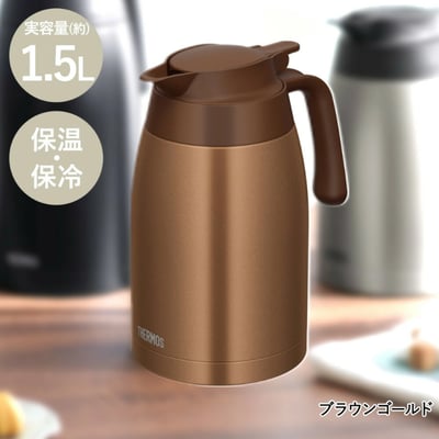 日本 THERMOS膳魔師 不鏽鋼真空保溫壺 1.5L (銀色/棕色/黑色)5