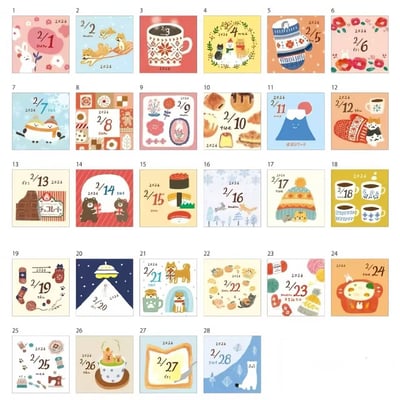 2026年日系古川日曆（ひめくりカレンダー）」系列3本一組6