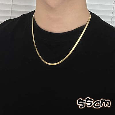 男款金色銀色蛇骨百搭項鍊5