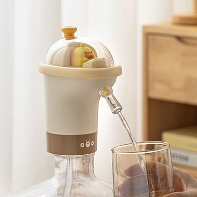 可愛造型  方便實用 家用桶装水電動抽水器6