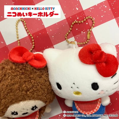 日本限定・MONCHHICHI X HELLO KITTY 磁吸貼貼玩偶掛飾 10/10收單  大阪團4