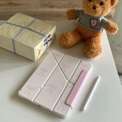 少女心蝴蝶結 磁吸式iPad平板保護套1