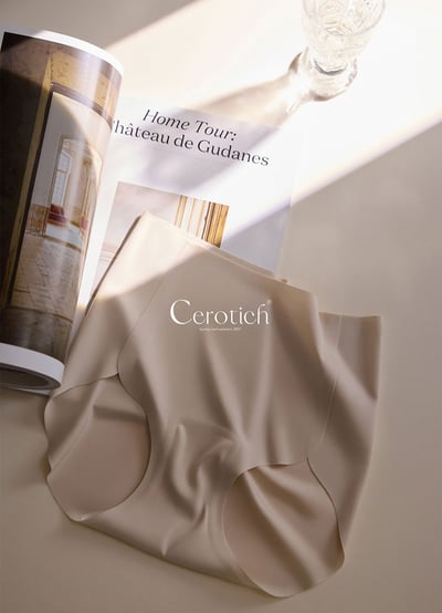 Cerotich 10A桑蠶絲無痕高腰內褲 輕薄透氣包臀收腹親膚三角褲2件組2