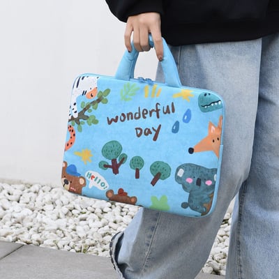 卡通手提iPad收納包 防摔保護 11/14吋平板電腦包2