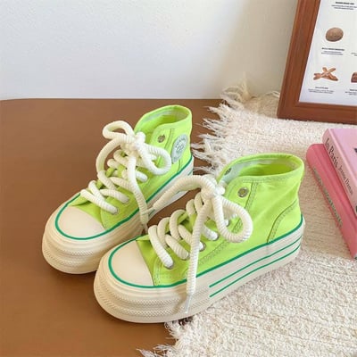 百搭多巴胺高筒帆布鞋6