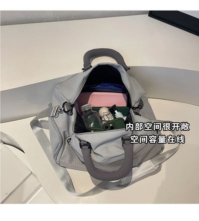 漫旅時光  雙拼色大容量乾濕分離 運動健身旅行包（4色可選）9
