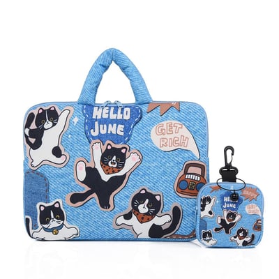 卡通手提iPad收納包 防摔保護 11/14吋平板電腦包7