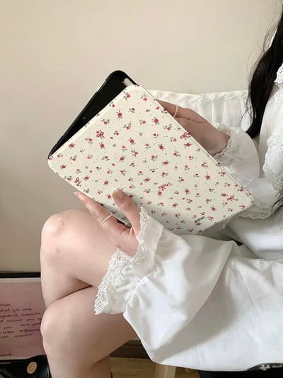 少女小碎花 浪漫玫瑰iPad平板保護套3