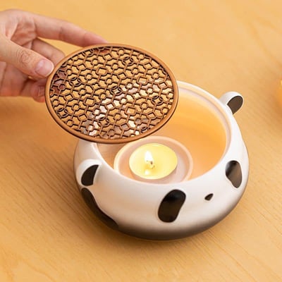 熊貓造型陶瓷蠟燭溫茶爐6