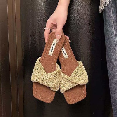 2026春夏新款法式編織一字拖鞋4