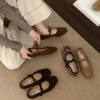 秋冬法式瑪麗珍   美拉德氣質平底鞋復古方圓頭8