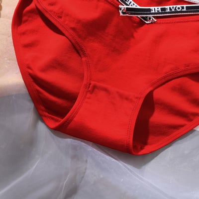 新年  本命年必備 全棉親膚低腰紅色內褲四件組6