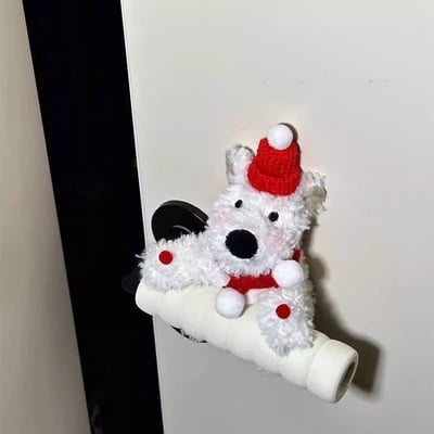 西高地小狗房門把手裝飾套保護套4